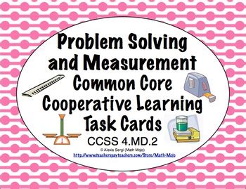 Common Core Math Task Cards Problem Solving And Measurement Ccss Md