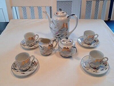 Kutani Tea Set In Antique Japanese Porcelain For Sale Ebay