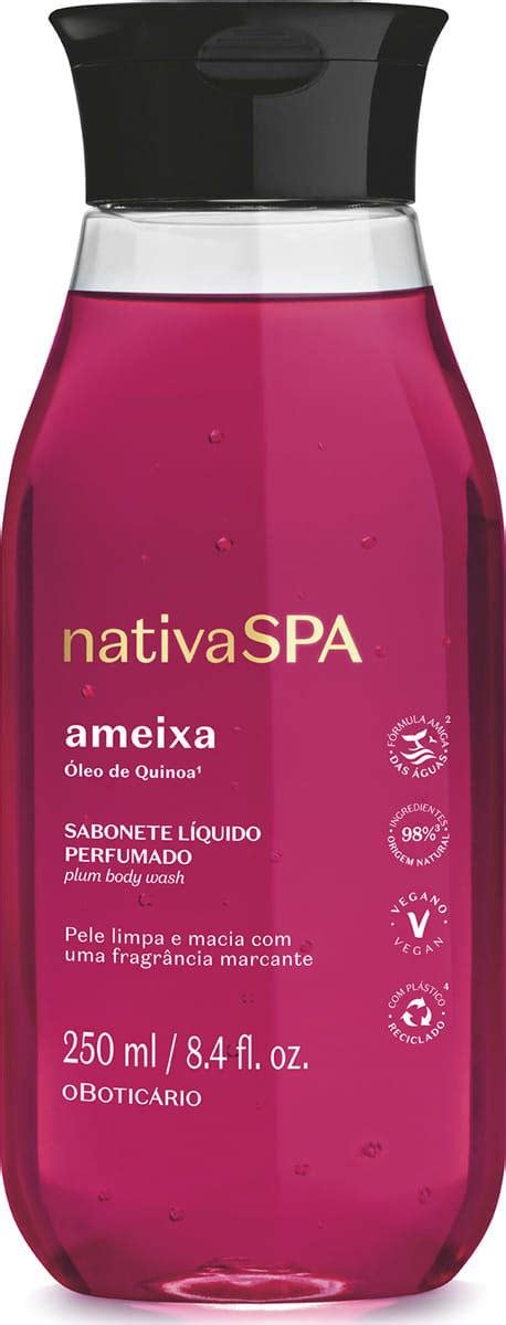 Sabonete L Quido Perfumado Nativa Spa Ameixa Ml O Botic Rio