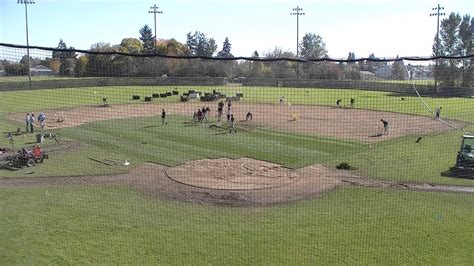 Chemeketa Community College Baseball Infield Sod intallation - YouTube