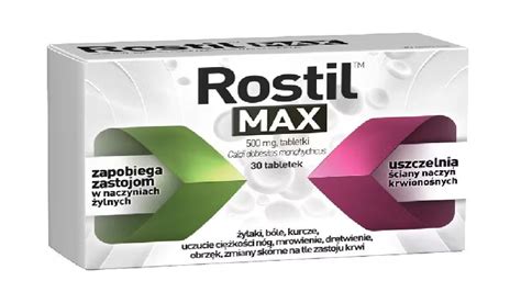 Rostil Max 500 mg 30 tabl HIT krążenie żylaki nogi Krążenie Apteka