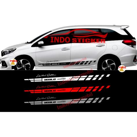 Jual Sticker Stiker Mobil Mobilio Sticker Stripe Body Samping Mobil Honda Mobilio Terlaris