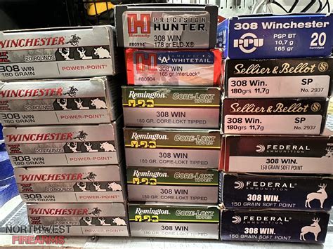 308 WIN Ammo (Brass Cased, Assorted Types) | Northwest Firearms