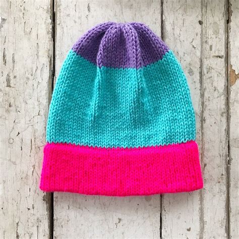 Easy Beanie Knitting Pattern Bright Fade Beanie Tutorial Yokieb