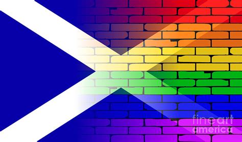 Gay Rainbow Wall Scotland Flag Digital Art By Bigalbaloo Stock Fine