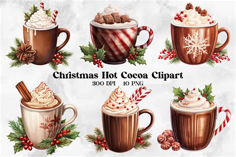 Christmas Hot Cocoa Clipart Graphic By Clipart Creative Fabrica