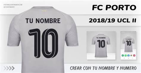 Camiseta FC Porto 2018 19 UCL II Crear con tu Nombre y Número