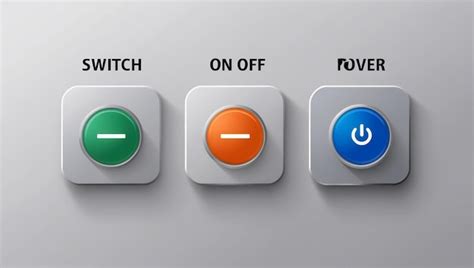 Set Of Power Switch Icons Illustrating Onoff Functionality Premium AI