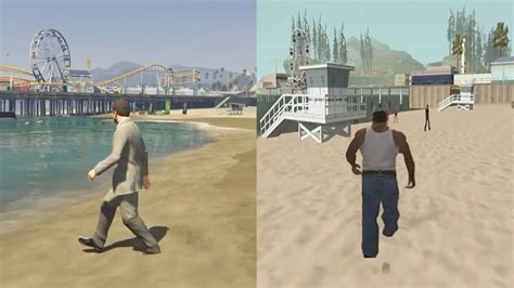 GTA 5 VS GTA San Andreas COMPARISON YouTube