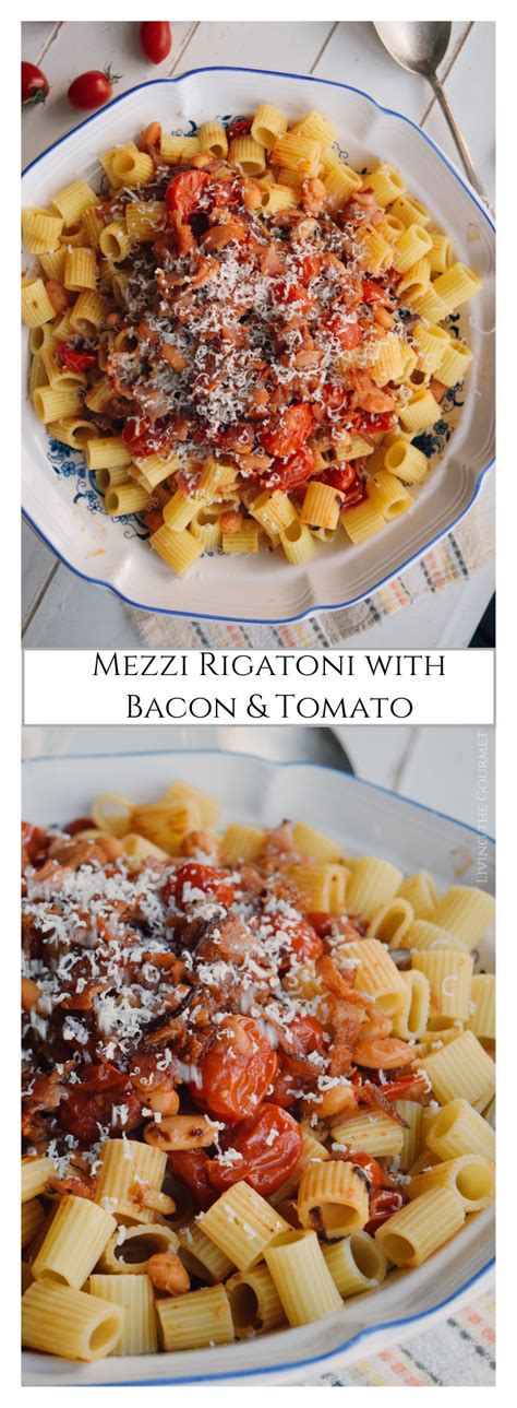 Mezzi Rigatoni With Bacon And Tomato Yemek Tarifi