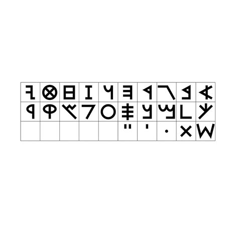 Paleo Hebrew Alphabet Ancient Hebrew Letters Vector For Cutting