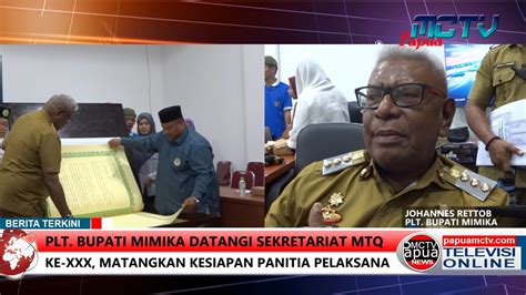 Plt Bupati Mimika Datangi Sekretariat MTQ Ke XXX Matangkan Kesiapan