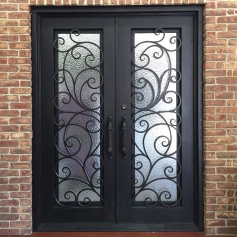 Wholesale Double Wrought Iron Entry Front Door Wrought Iron Doors Front Entrances Front Entry