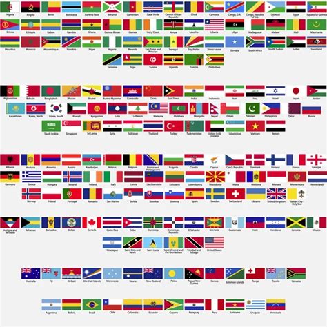 All Continents Flags