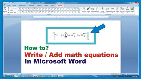 How To Add And Write Math Equations In Ms Word Simple And Easy Way To