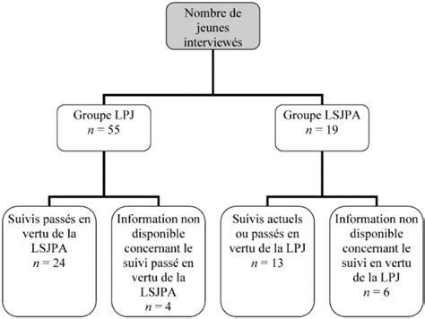 R Partition Des Adolescents Dans Les Deux Groupes Lsjpa Loi Sur Le