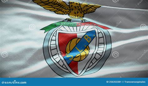 Benfica Football Club Flag Waving In The Wind Royalty Free Illustration