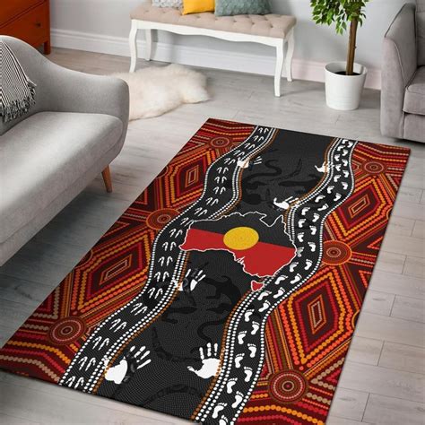 Aio Pride Aboriginal Area Rug Australia Indigenous Map Aio Pride