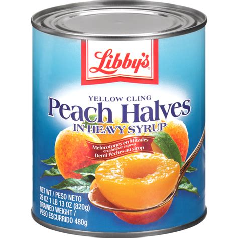 Libby S® Yellow Cling Peach Halves In Heavy Syrup 29 Oz Can Shop Super Food Plaza