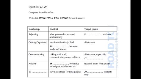 IELTS Listening Real Exam Answers British Council Sample Test 1