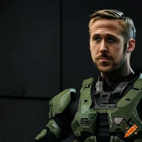 Ryan Gosling In A Halo Spartan Suit On Craiyon