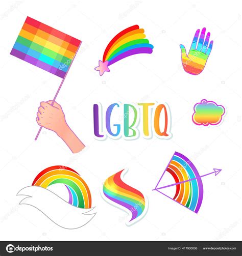 Rainbow Colored Icon Gay Pride LGBT Concept Realistic Style Vector Colorful Illustration