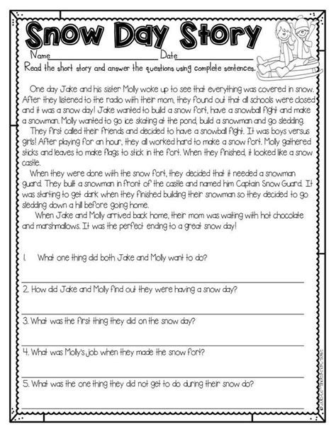 Second Grade Reading Comprehension Passages