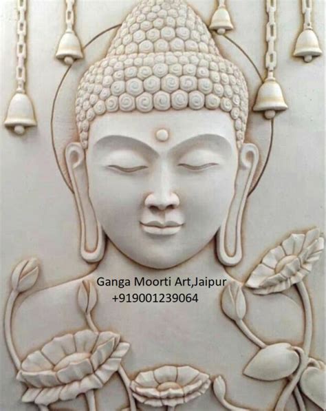 Multicolor Marble Buddha Face Wall Murals For Decoration Size