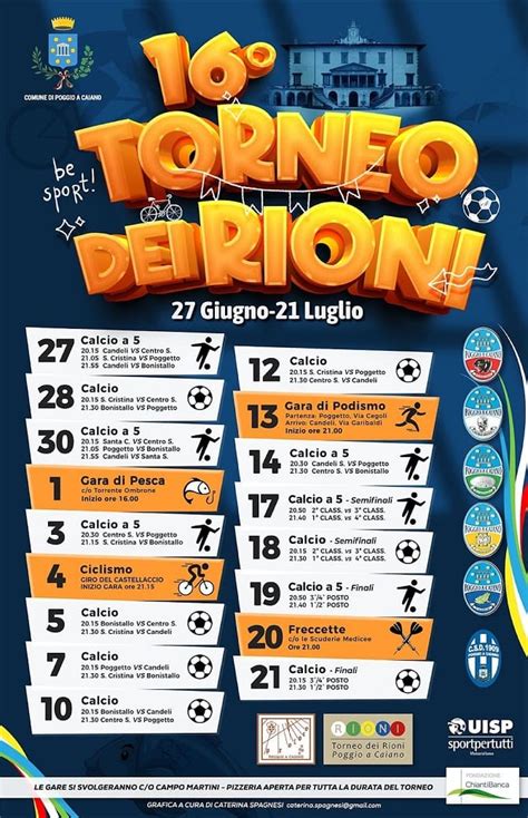 Torneo Dei Rioni Calcio Al Via A Poggio A Caiano Goleadapratese It