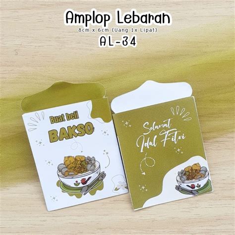 Jual 1 Pcs Amplop Lebaran 2024 Medium Uang 1x Lipat Food Series