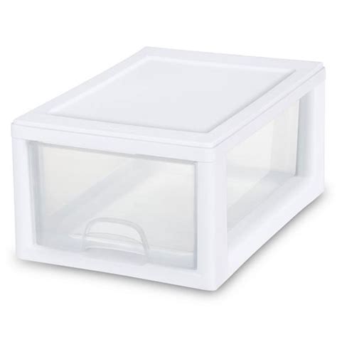 Sterilite Plastic Stackable Storage Drawer Box Modular Closet