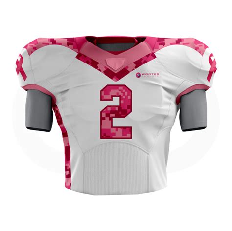 Breast Cancer Awareness Football Jersey White Wooter