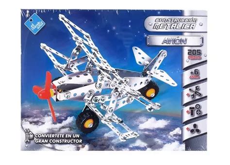 Juego Construcción Metálica Avión 205 Pza Tipo Mecano MercadoLibre