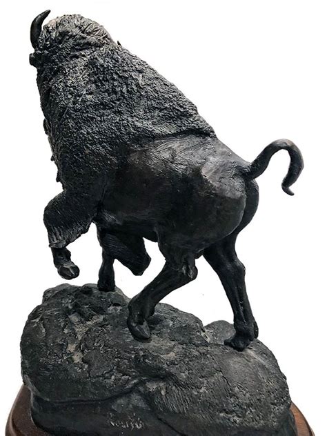 Buffalo Bronze Sculpture Limited Edition By R Rousu