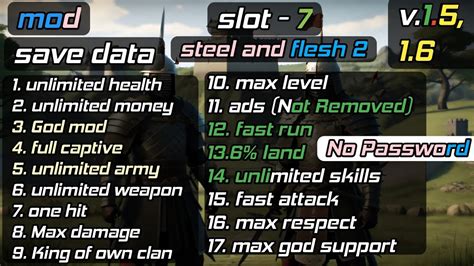 Steel And Flesh Mod Unlimited Money Max Army God Mod Save Data