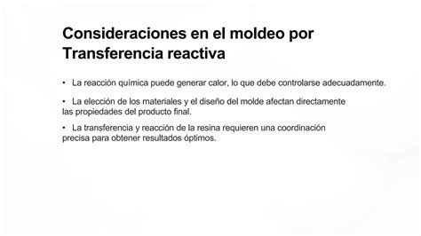 Proceso De Moldeo Por Transferencia Reactiva En Los Plasticos Pptx