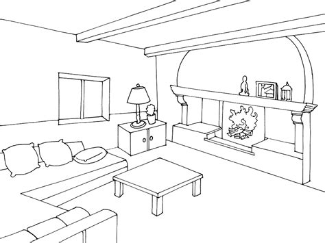 Inside House Coloring Pages At GetColorings Free Printable