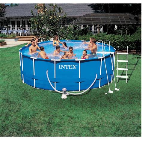 Piscine Tubulaire M Tal Ronde Intex Diam Tre M H Cm