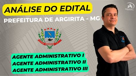 Concurso Prefeitura de Argirita Agente Administrativo Análise do