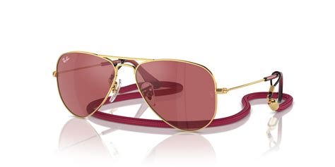 Occhiali Da Sole Aviator Kids In Oro Arista E Red Hiper 8 Mirror
