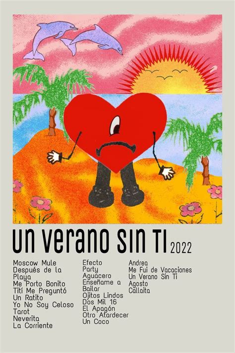 Minimalist Poster Album Bad Bunny Un Verano Sin Ti 2022 Bunny Wallpaper