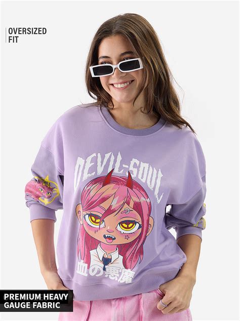 Buy Devil Soul Women Oversized Sweatshirts Online At The Souled Store