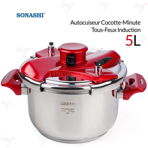 Autocuiseur Cocotte Minute 5L En Inox Tous Feux Induction Sonashi SPC