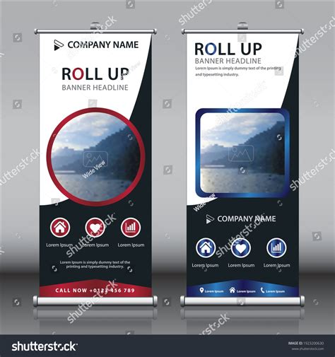 Roll Banner Design Template Vector Illustration Stock Vector (Royalty ...