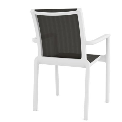 Sillón NEPTUNO apilable polipropileno blanco batyline antracita