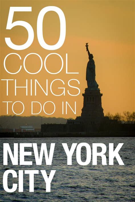 50 Cool Things To Do In New York City New York Travel New York City