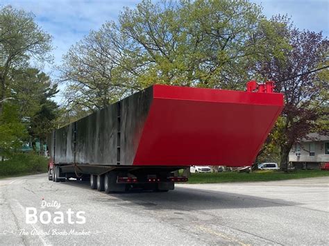 2022 New Build Steel Sectional Barges With Spuds And Hydraulic Ramps