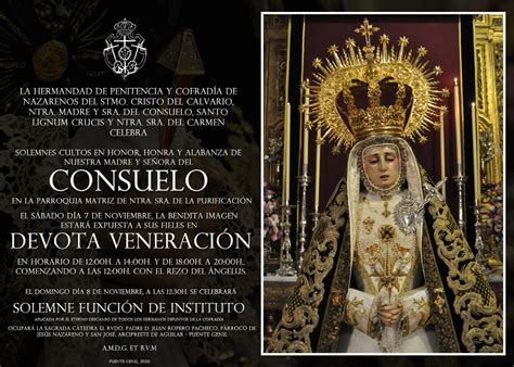 El Calvario Devota Veneración a Ntra Sra del Consuelo y organización