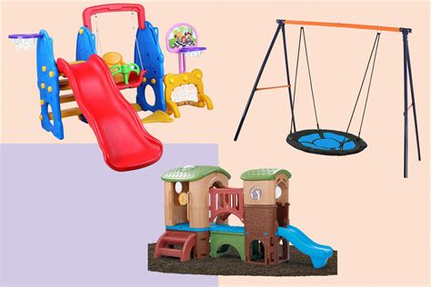 Kids 6ft Outdoor Playground Slide: Freestanding Play Equipment Playset ...