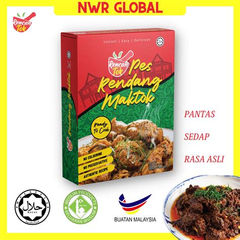 Rendang Pes Perencah Rempah Segera Rendang Tok M Murah Viral